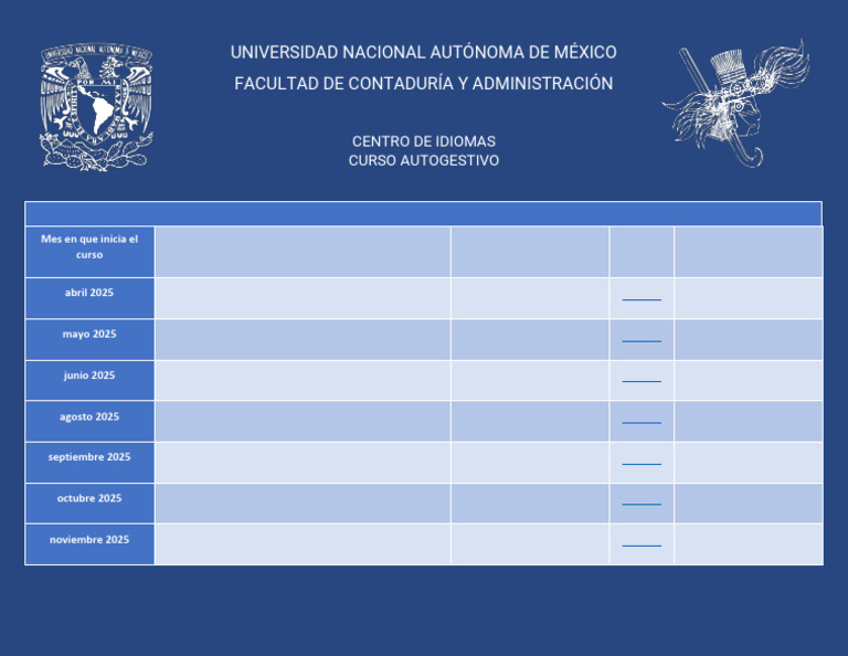 Calendario de Cursos de Idiomas 2025 | PDF
