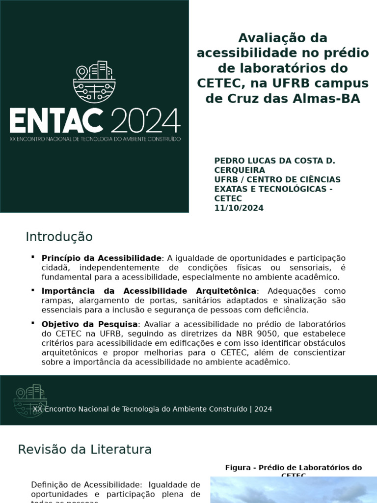 5983 - Avaliação Da Acessibilidade No Prédio de Laboratórios Do CETEC ...
