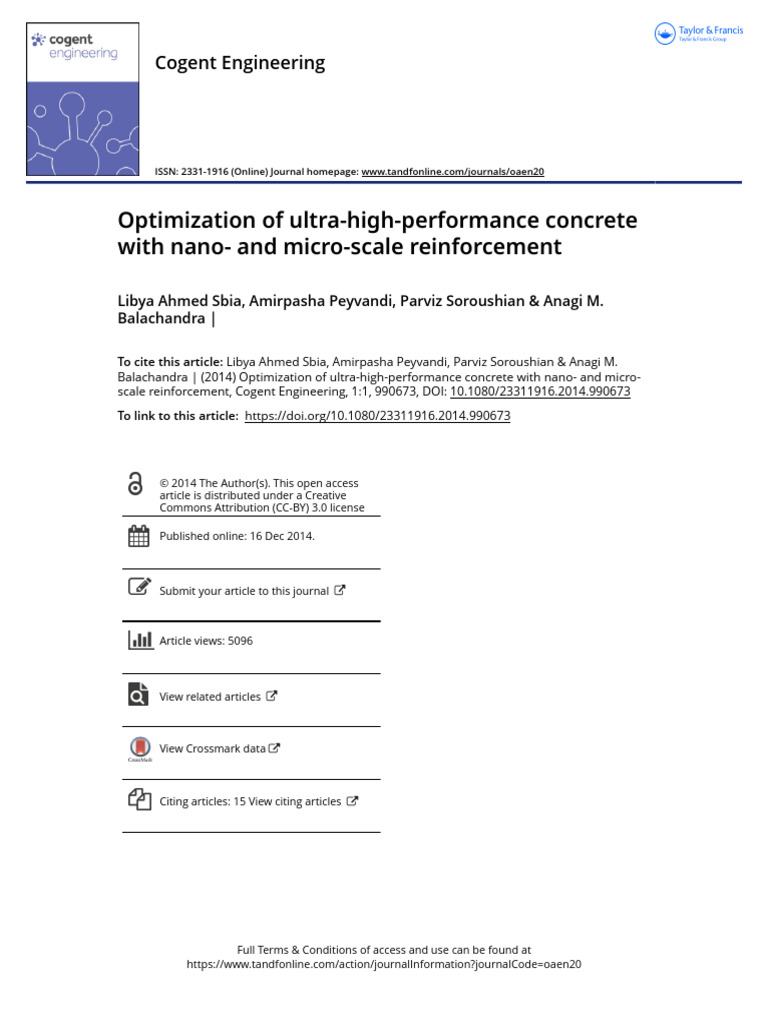 Optimization of Ultra-High-Performance Concrete With Nano - and Micro ...