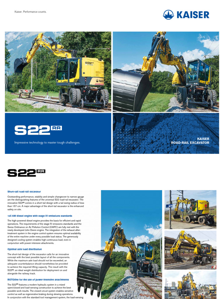 Innovative S22RR Road-Rail Excavator | PDF | Brake | Vehicle Technology