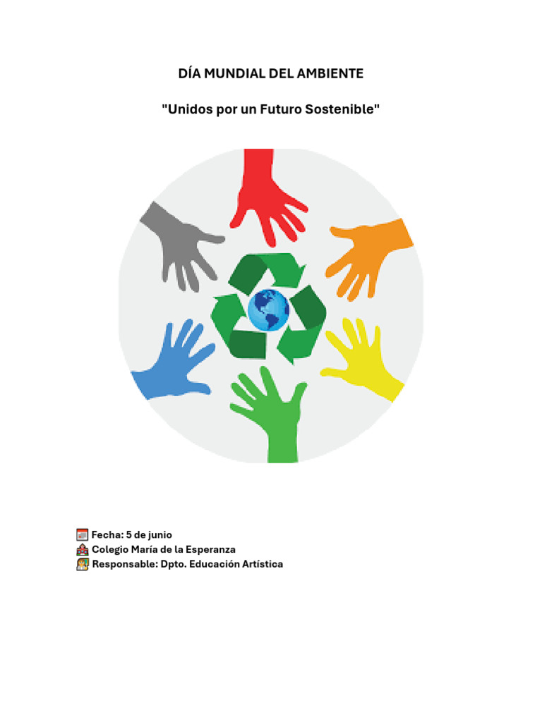 Afiche del Día Mundial del Medio Ambiente | PDF | Entorno natural ...