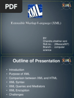 Extensible Markup Language (XML) : BY: Chandra Shekhar Soni Roll - No. - (08esscs007) Branch - Computer Science