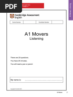 A1 Movers Speaking Test Samples | PDF