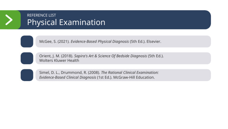 Sapira's Clinical Examination References | PDF
