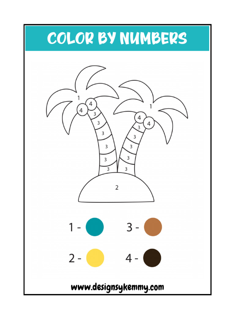 Color by Numbers Activity Pages For Kids | PDF