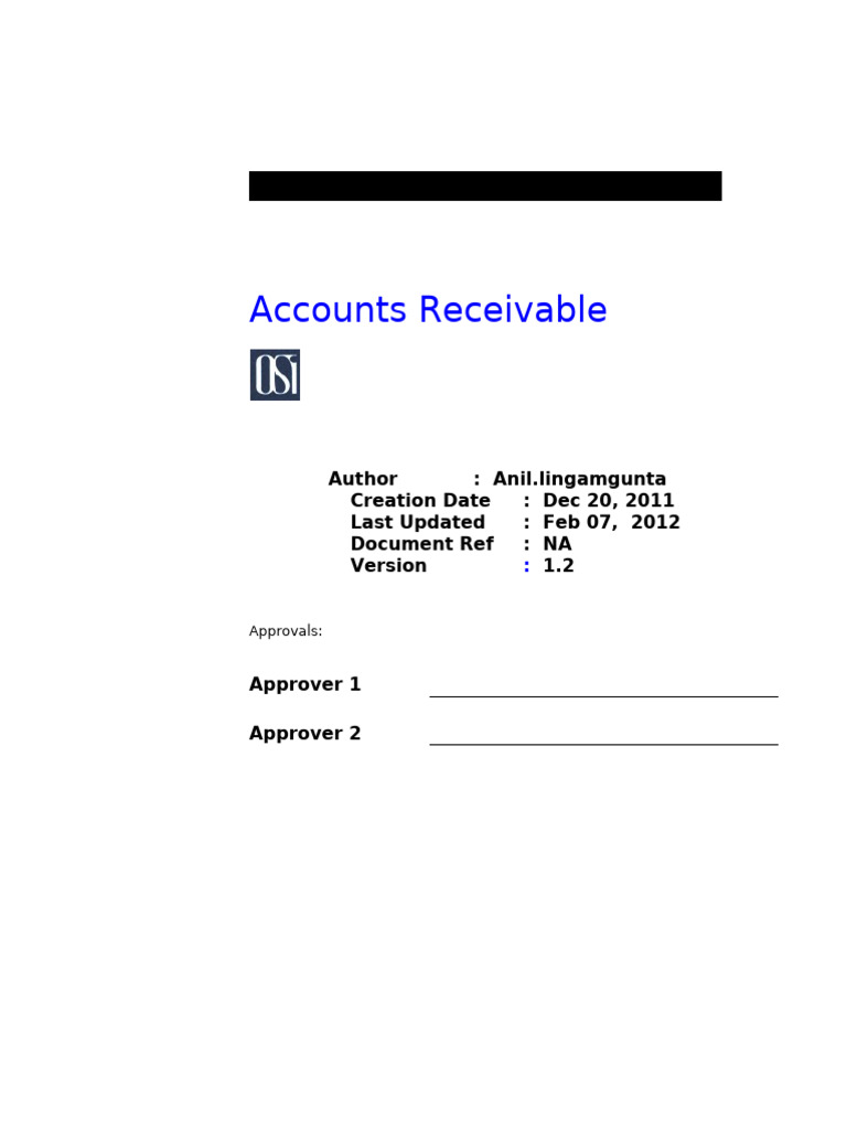 Accounts Receivable Setup Guide | PDF | Credit Card | Receipt
