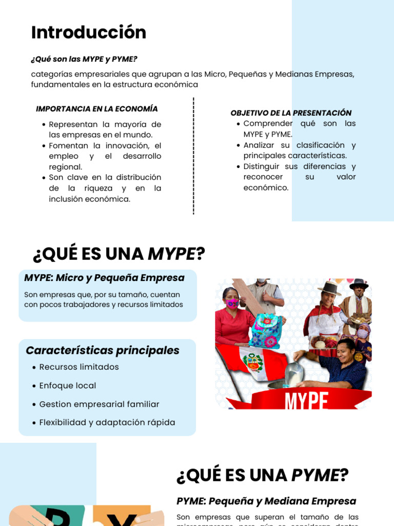 El MYPE y PYME | PDF | Pequeñas y medianas empresas | Negocios económicos