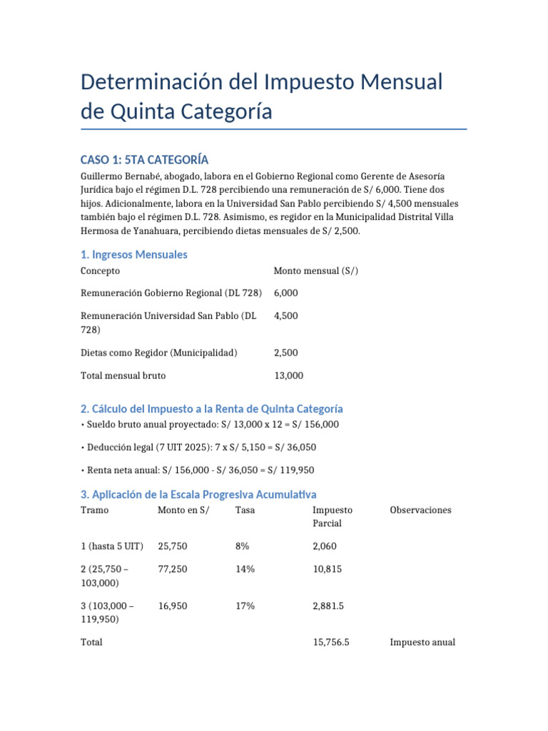 ejercicios impuesto a la renta | PDF | Impuesto sobre la renta | Impuestos