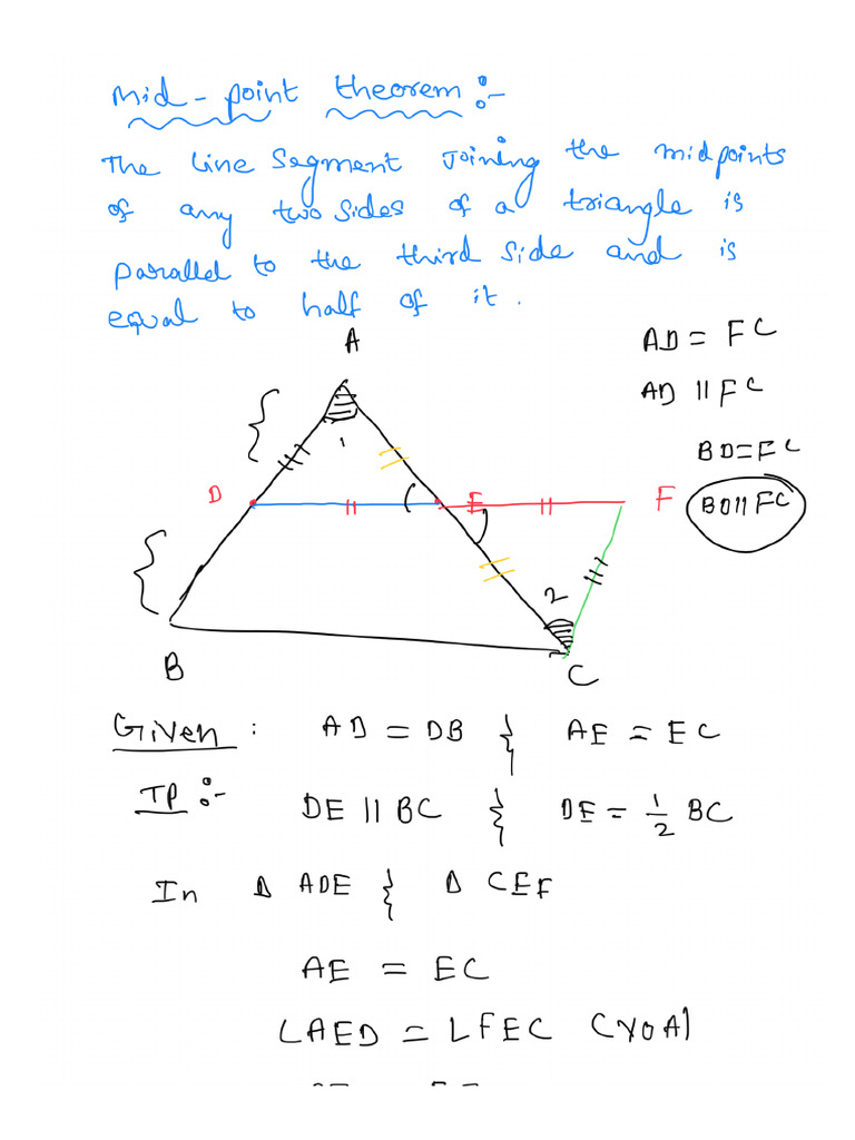 36 13th April Mid Point Theorem | PDF