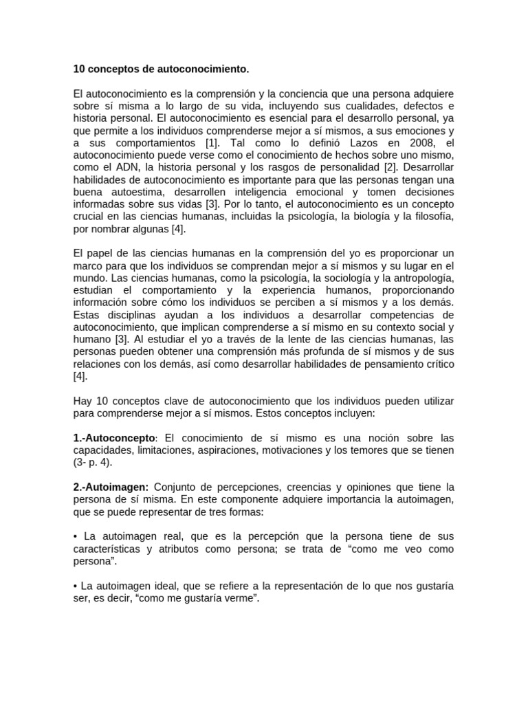 10 Claves del Autoconocimiento Personal | PDF | Las emociones | Autoestima