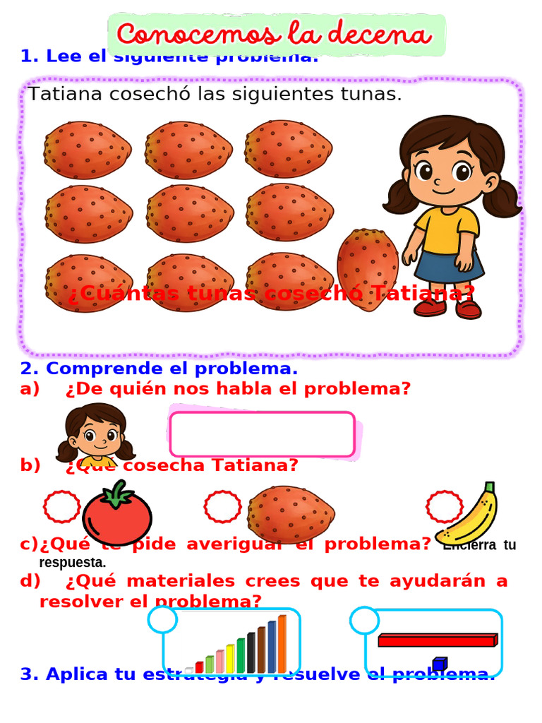 Actividades sobre decenas para primer grado | PDF