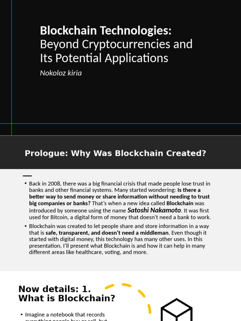 Blockchain Presentation Nikoloz Kiria Final | PDF | Bitcoin