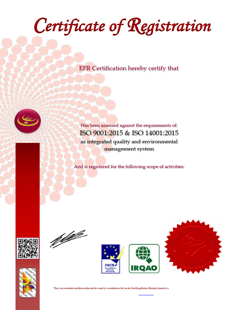 EFR Certification for BAOJIA New Energy | PDF