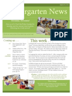 Kindergarten News: This Week - .