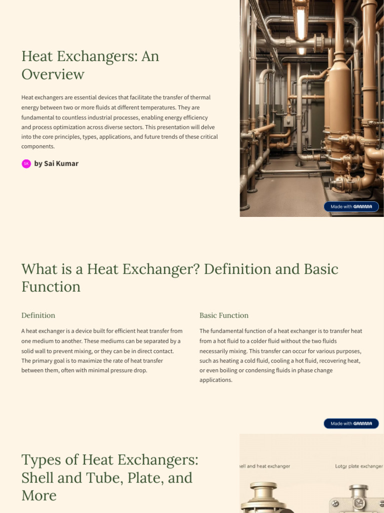Heat Exchangers An Overview | PDF | Heat Exchanger | Heat Transfer