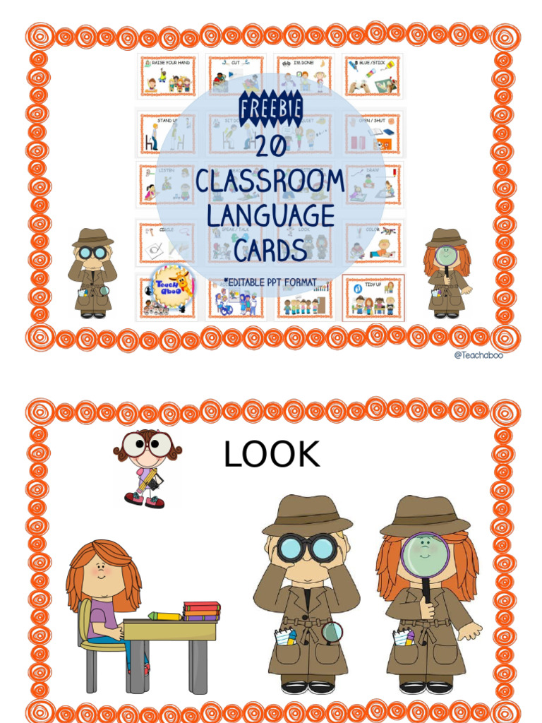 Classroom Actions Images Teachaboo | PDF
