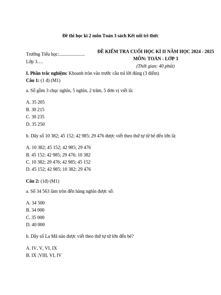 Toan3 KNTT 2 | PDF