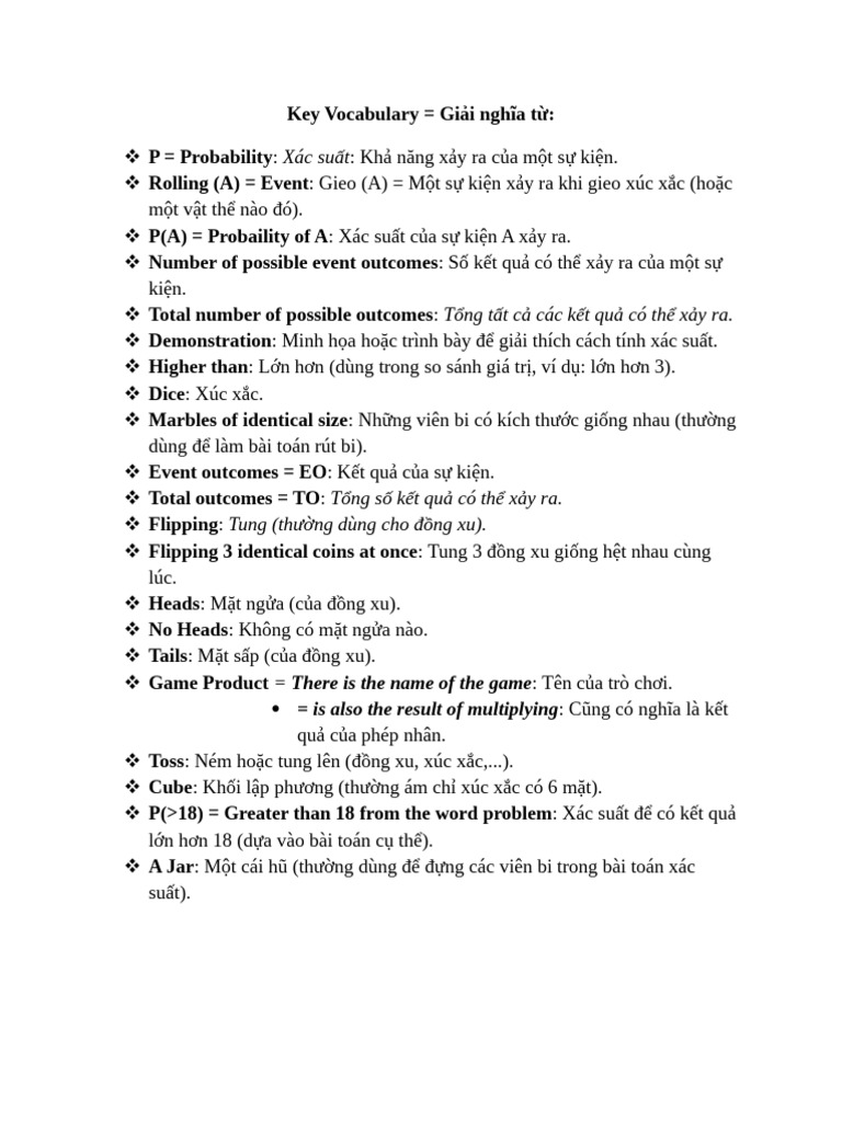 Explain Meaning of Key Vocabulary | PDF