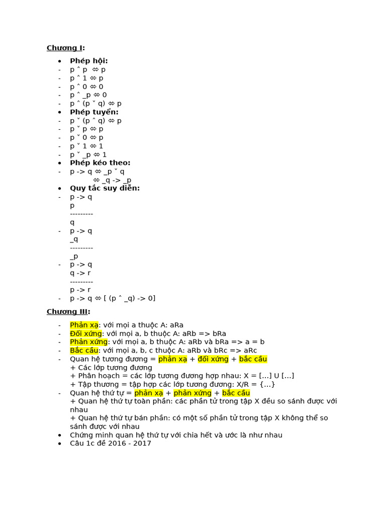 Cấu trúc rời rạc | PDF