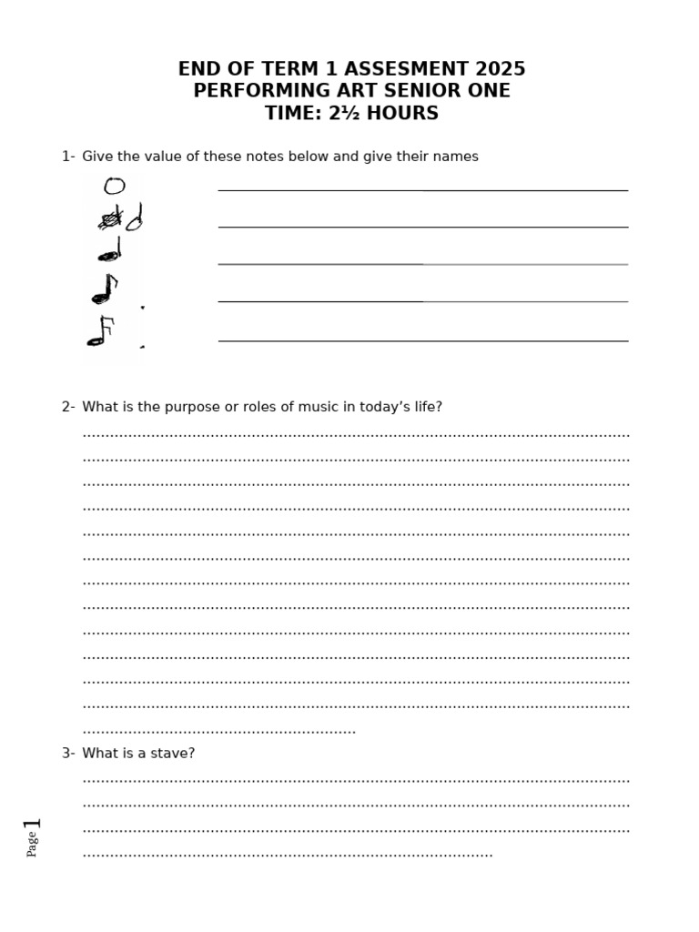 Performing Arts Assessment Guide | PDF