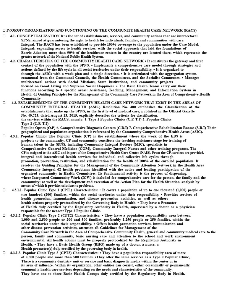 Community Health Care Network Overview | PDF | Physical Therapy ...