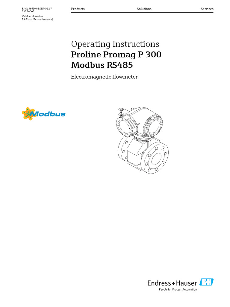 Proline Promag P 300 Modbus Guide | PDF | Instrumentation | Computer ...