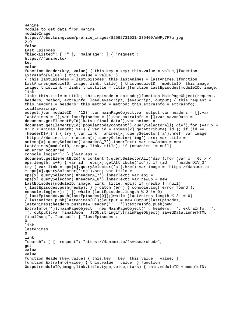 4Anime Data Retrieval Module | PDF | Web Development | Software Engineering