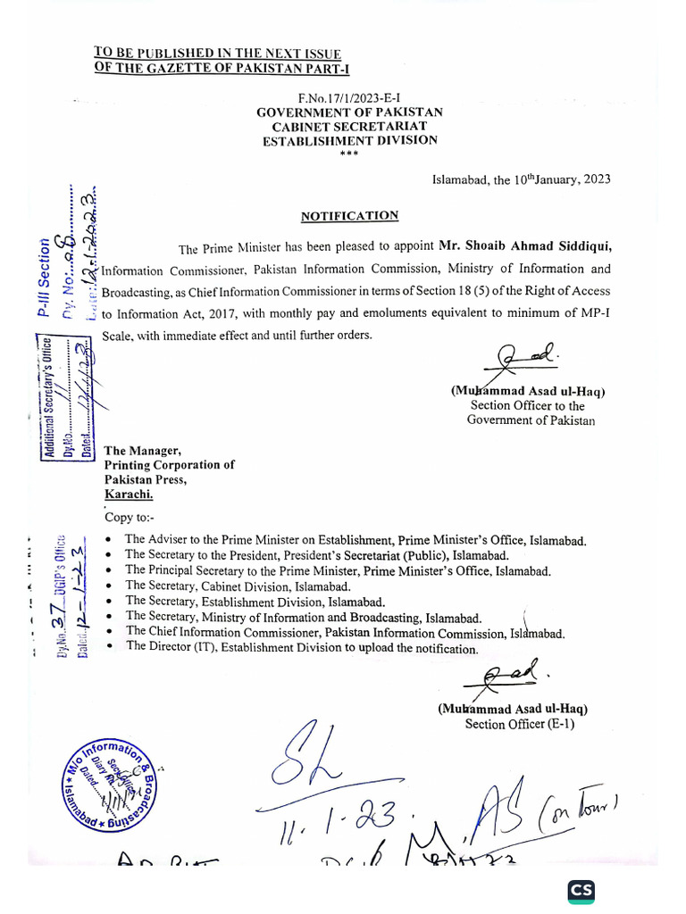 Notification | PDF