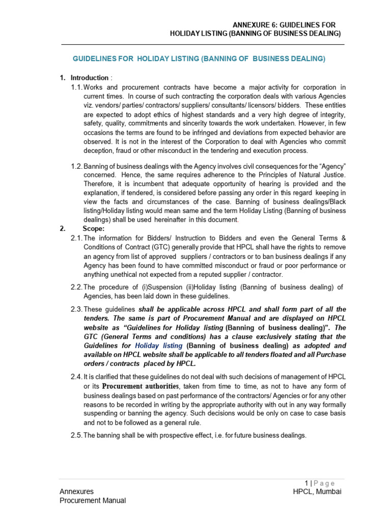 Holiday Listing Guidelines for Agencies | PDF | Electoral Fraud ...