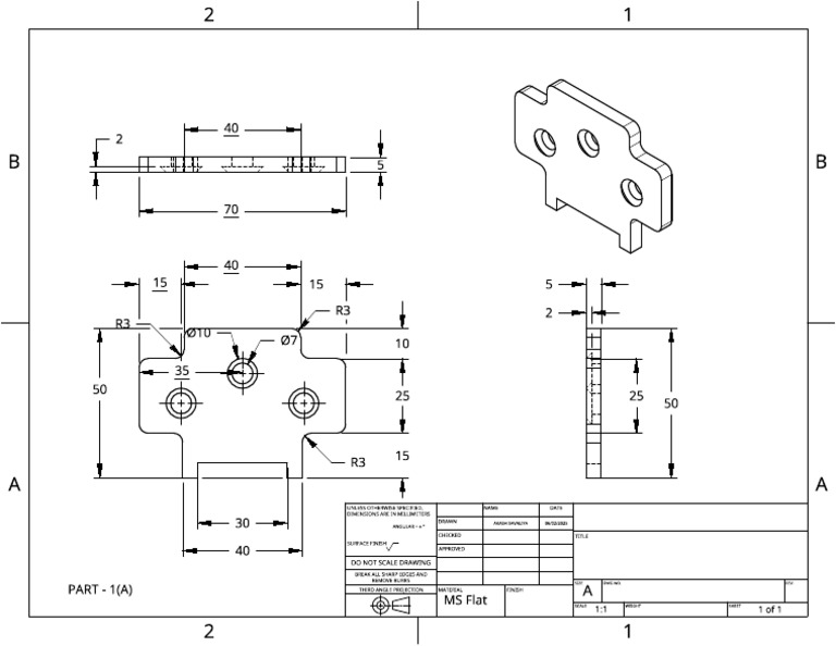Fitting Shop Job - 2 Drawing | PDF