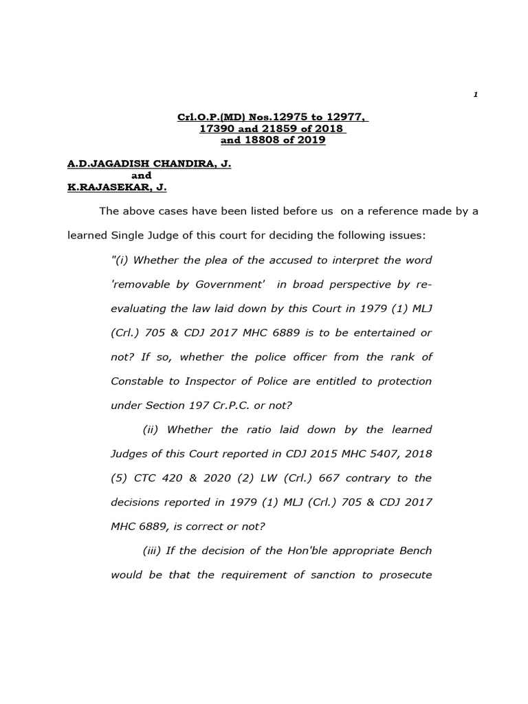 CRL Opmd 12975 of 2018 Batch 551656 | PDF | Criminal Procedure In South ...