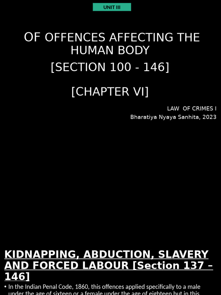 Kidnapping and Abduction Under BNS | PDF | Kidnapping | Crimes