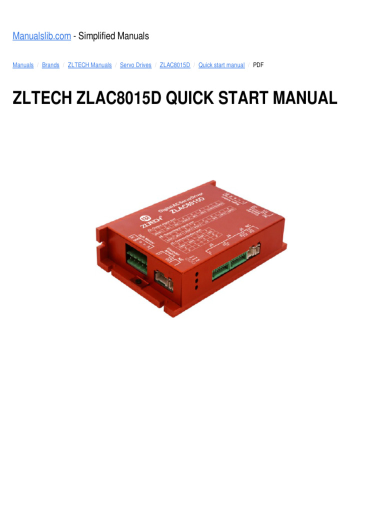 ZLAC8015D Servo Driver Connection Guide | PDF | Electrical Wiring ...