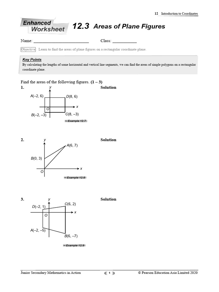 Area Calculation on Coordinate Plane | PDF | Area | Shape