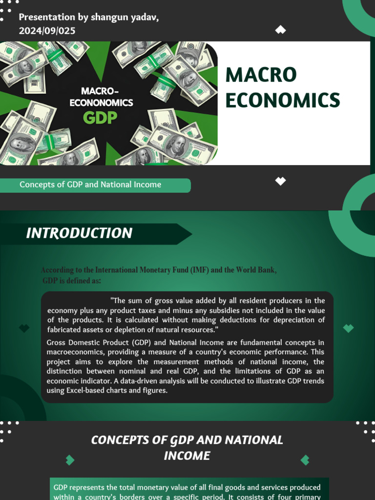 Macro Economics PRESENTATION | PDF | Gross Domestic Product | Income