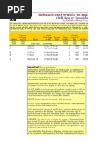 Re-balancing Portfolio in depressed market