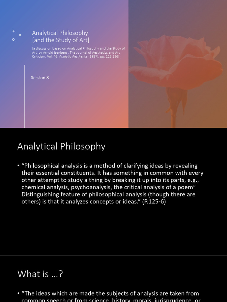 Analytical Philosophy Sessn 8 | PDF | Analytic Philosophy | Analysis