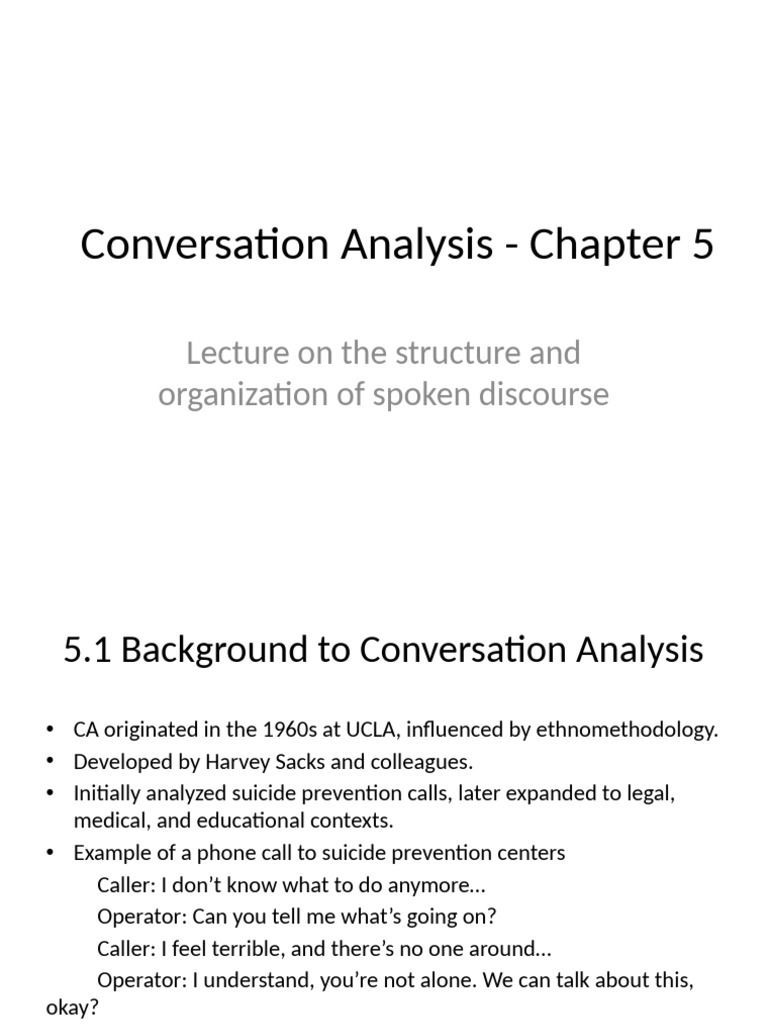 Conversation Analysis Chapter5 | PDF | Human Communication | Learning