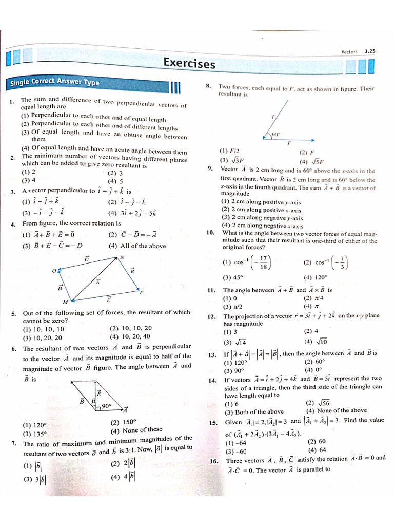Vectors Practice Paper | PDF