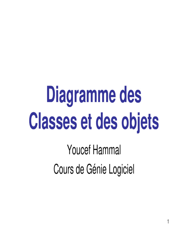 Classes et Objets en Génie Logiciel | PDF | Classe (informatique ...