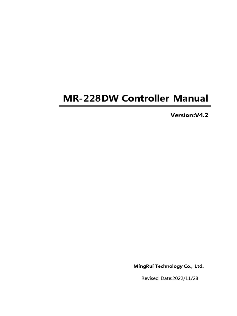 228DW Sub-Controller Manual V4.2(1) | PDF | Network Switch
