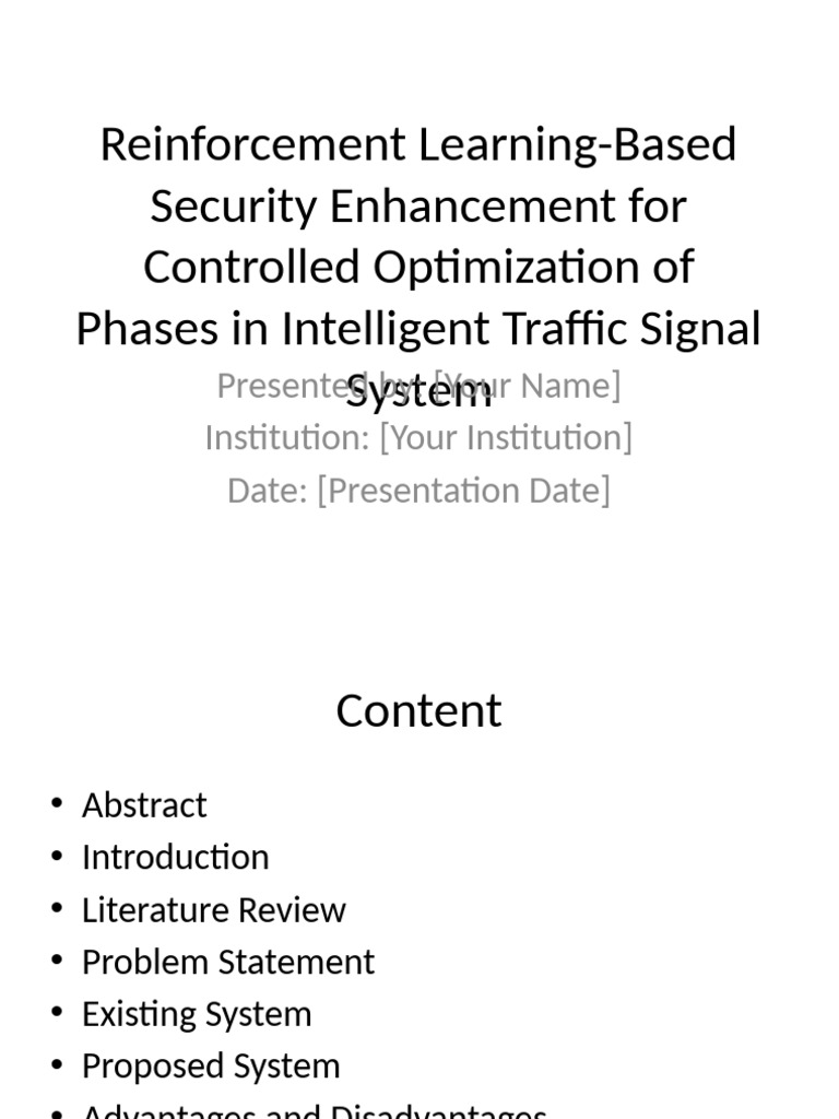 Traffic Security RL Presentation | PDF | Traffic | Traffic Congestion