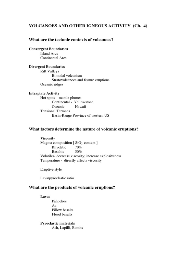 Understanding Volcanoes and Eruptions | PDF | Lava | Volcano