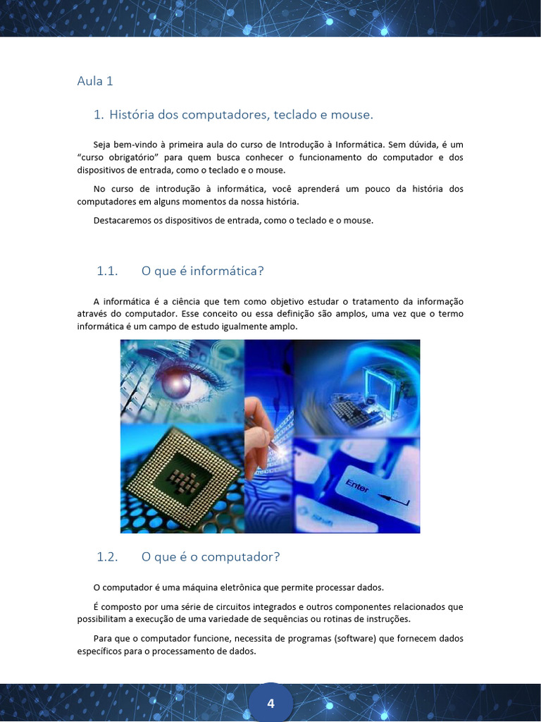 História e Funcionamento do Computador | PDF | Hardware de computador ...