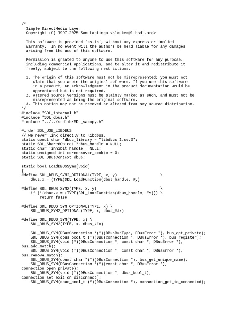 SDL D-Bus Integration Guide | PDF | Computer Science | Programming ...