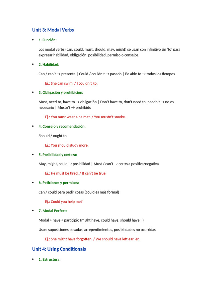 Understanding Modal Verbs and Conditionals | PDF | Linguistic Typology ...