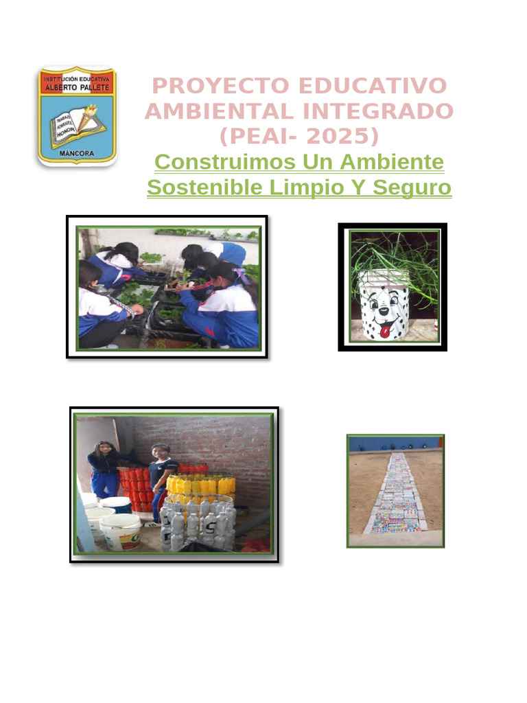 Proyecto Educativo Ambiental 2025 | PDF | Sustentabilidad | Residuos