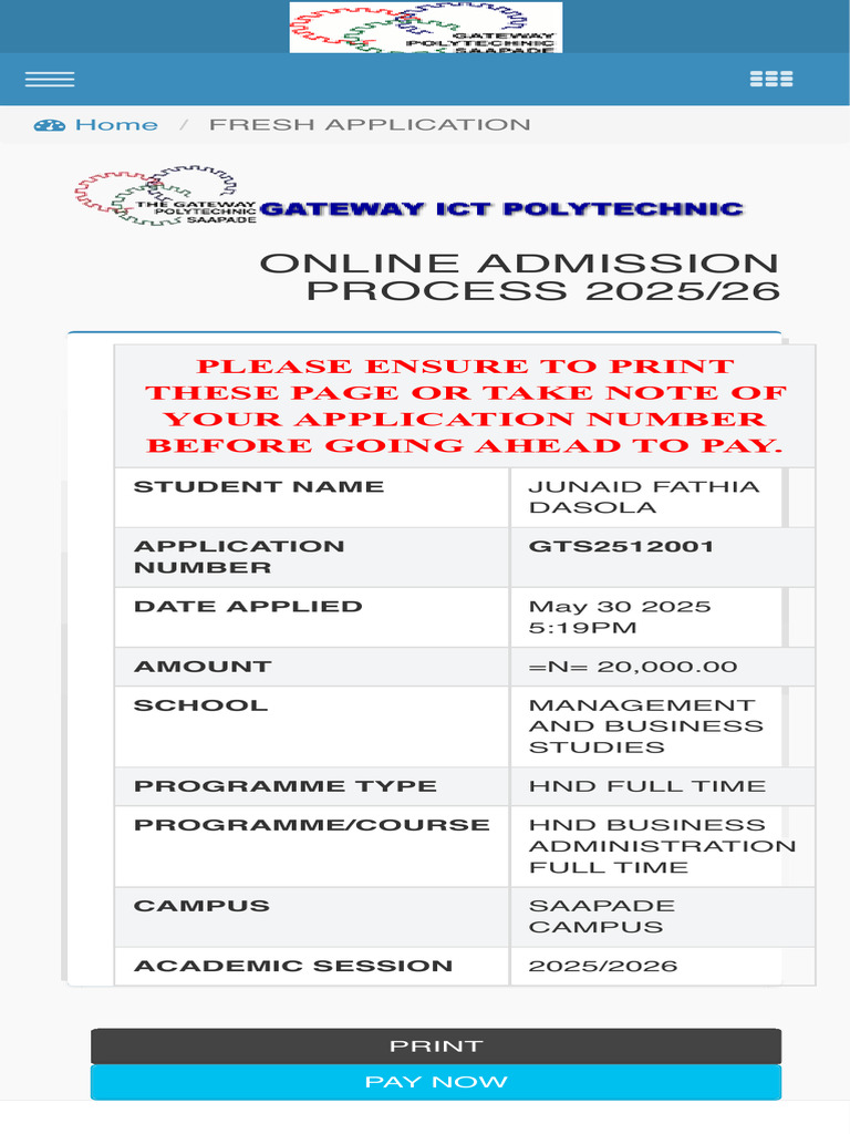The Gateway Ict Polytechnic, Saapade 2 | PDF