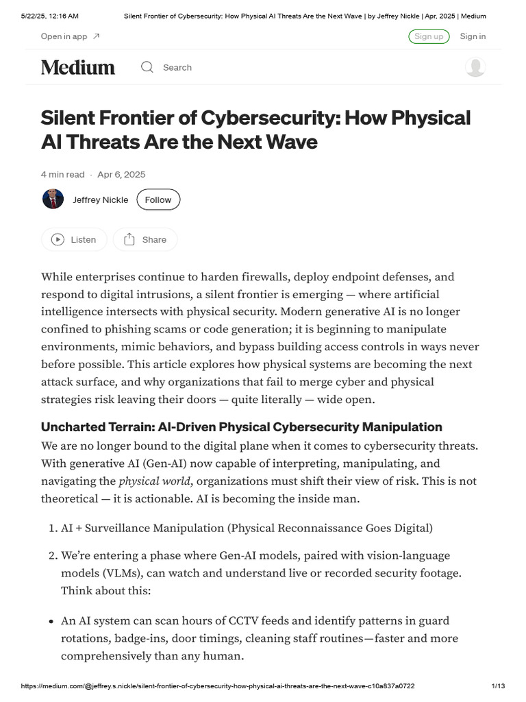 AI Threats in Physical Cybersecurity | PDF | Computer Security | Security