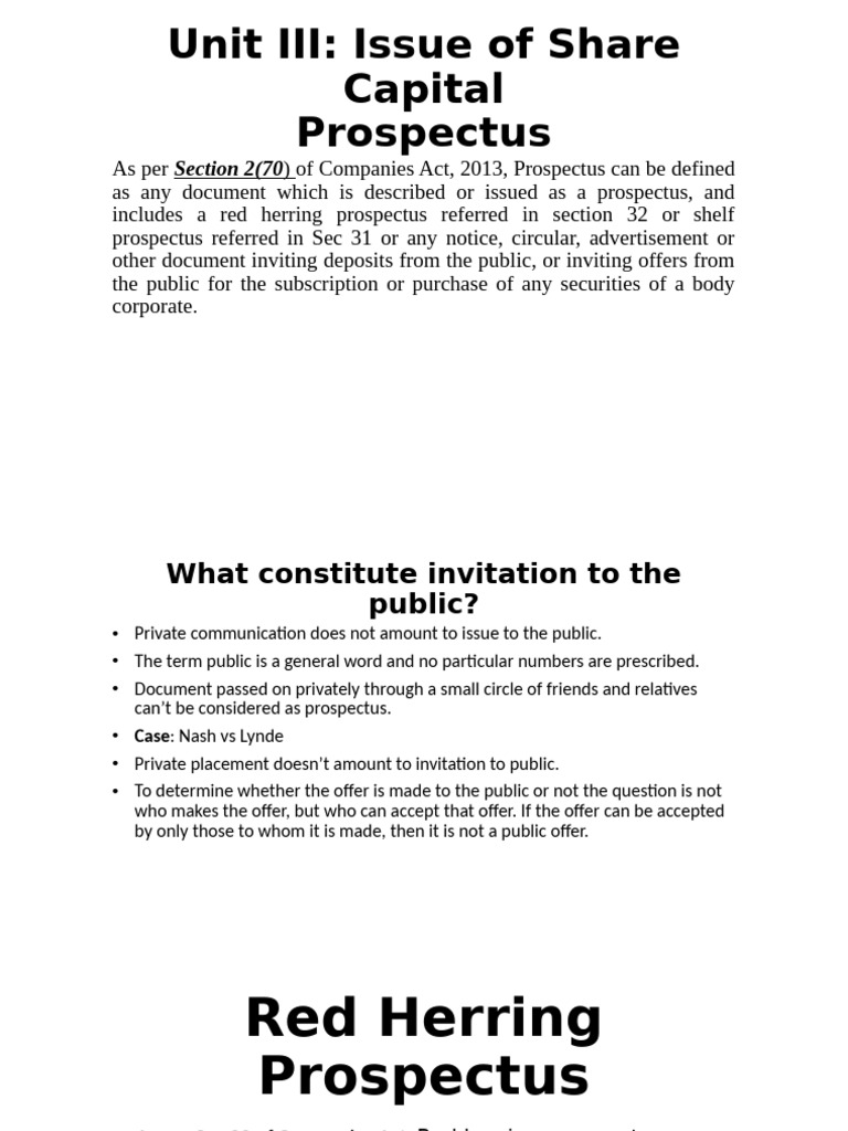 Remedies for Misrepresentation in Prospectus | PDF | Misrepresentation ...